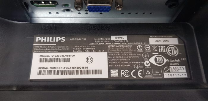 Philips 223V5L 22" Monitor - HDMI-VGA - Image 7