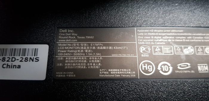 Dell E178FPc 17" Monitor - VGA - Image 2
