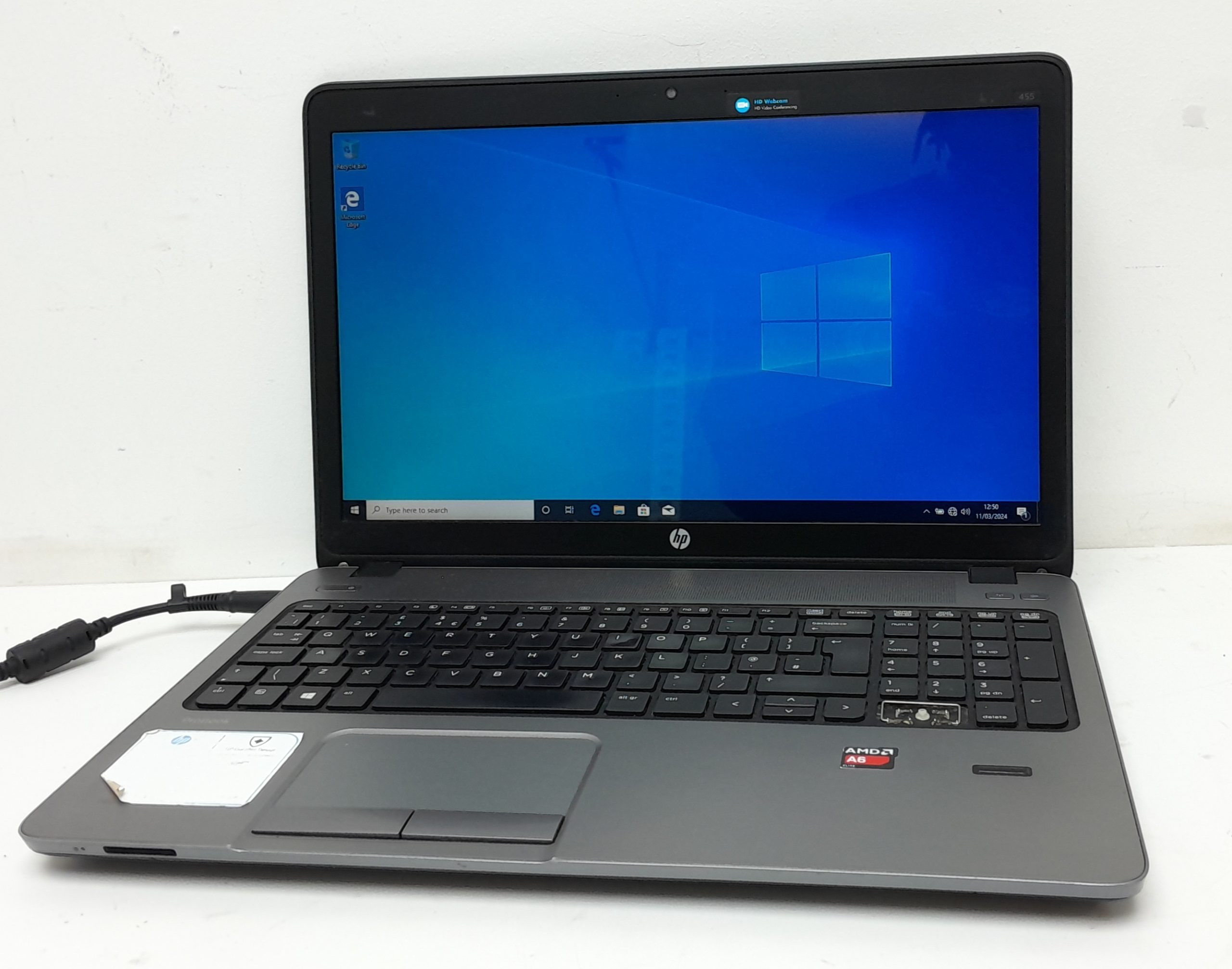 20240311_114514 HP ProBook 455 G1 - A6-4400M 2.7GHz - 4GB RAM - 15.6" - 120GB SSD - Windows 10 - Image 1