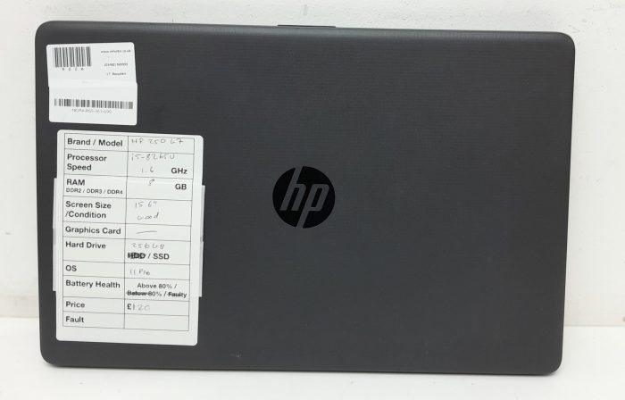HP 250 G7 - i5-8265U 1.6GHz - 8GB RAM - 15.6" - 256GB SSD - Windows 11 Pro - Image 3