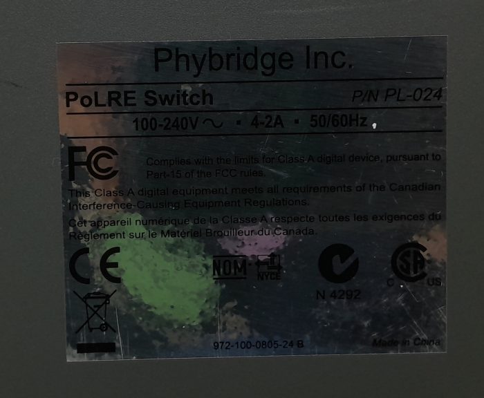 Phybridge PL-024 PoLRE Switch - Image 3
