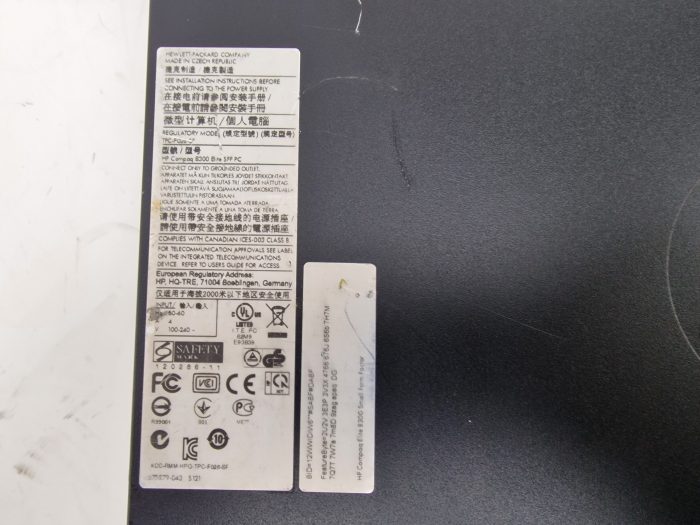 HP Compaq 8300 Elite SFF - Core i5-3470 3.2GHz - 4GB DDR3 - No Drive or Storage - Image 5