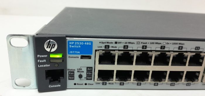 HP J9775A 2530-48G 48 Port Switch with 4 SFP Ports 1x HP ProCurve J4858C Fibre Optics - Image 7