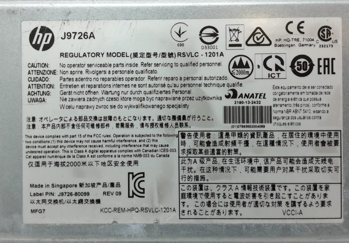 HP 2920-24G J9726A 24 Port 4 SFP Gigabit Switch - Image 3