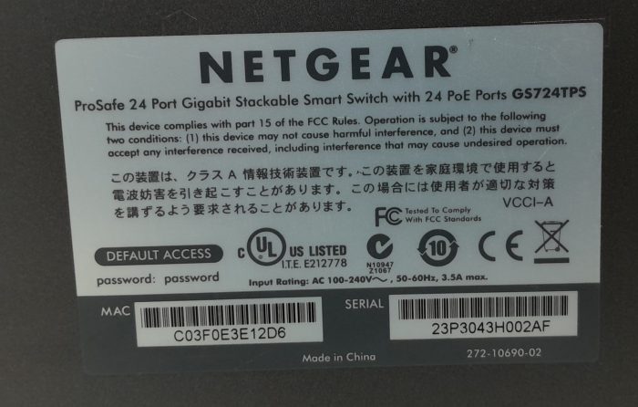 Netgear Prosafe GS724TPS 24 Port Gigabit Stackable Smart Switch with 24 PoE Ports - Image 3