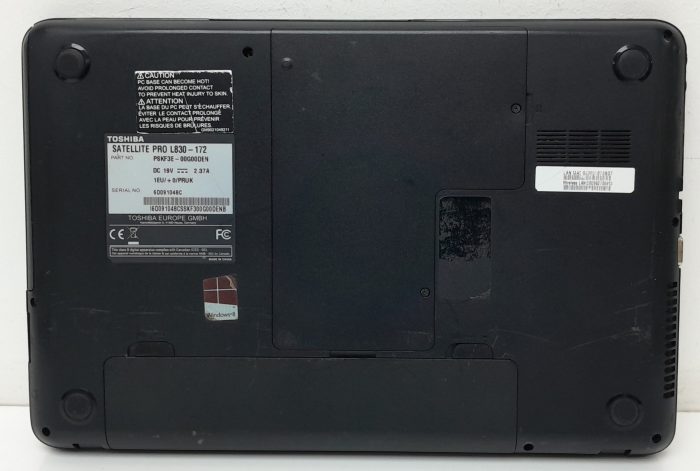 Toshiba Satellite Pro L830-172 - i3-2375m 1.5GHz - 2GB Ram - 13.3" - 500GB HDD - Windows 10 Home - Image 4