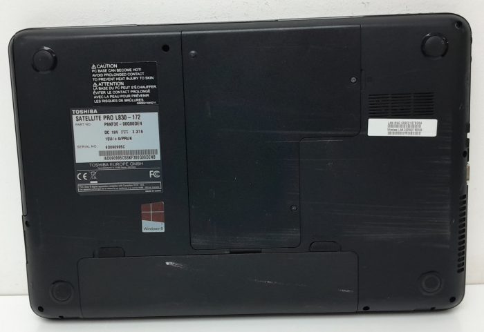 Toshiba Satellite Pro L830-172 - i3-2375m 1.5GHz - 2GB Ram - 13.3" - 500GB HDD - Windows 10 Home - Image 4