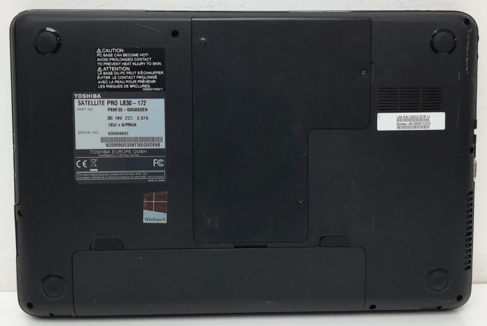 Toshiba Satellite Pro L830-172 - i3-2375m 1.5GHz - 2GB Ram - 13.3" - 500GB HDD - Windows 10 Home - Image 4