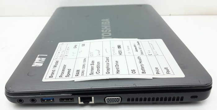 Toshiba Satellite Pro L830-172 - i3-2375m 1.5GHz - 2GB Ram - 13.3" - 500GB HDD - Windows 10 Home - Image 5