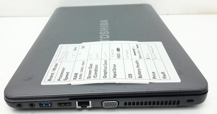 Toshiba Satellite Pro L830-172 - i3-2375m 1.5GHz - 2GB Ram - 13.3" - 500GB HDD - Windows 10 Home - Image 5