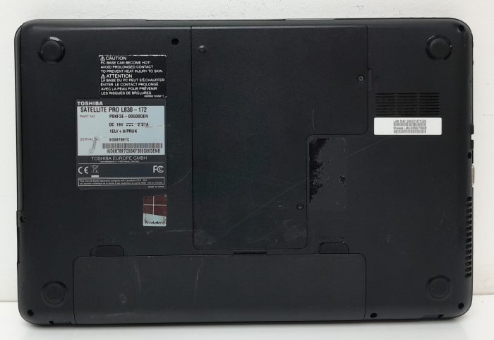 Toshiba Satellite Pro L830-172 - i3-2375m 1.5GHz - 2GB Ram - 13.3" - 500GB HDD - Windows 10 Home - Image 4