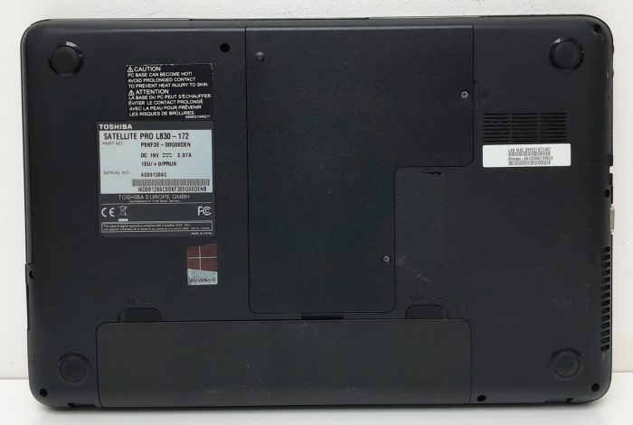 Toshiba Satellite Pro L830-172 - i3-2375m 1.5GHz - 2GB Ram - 13.3" - 500GB HDD - Windows 10 Home - Image 4