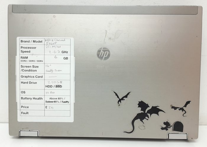 HP EliteBook 8440p - i5-M560 2.67GHz - 4GB - 14" - 250GB HDD - Windows 10 Pro - Image 3