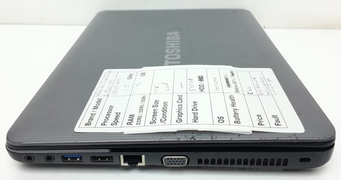 Toshiba Satellite Pro L830-172 - i3-2375m 1.5GHz - 2GB Ram - 13.3" - 500GB HDD - Windows 10 Home - Image 5