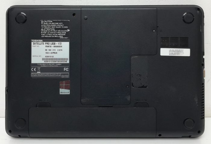 Toshiba Satellite Pro L830-172 - i3-2375m 1.5GHz - 2GB Ram - 13.3" - 500GB HDD - Windows 10 Home - Image 4