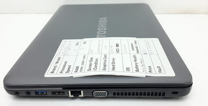 Toshiba Satellite Pro L830-172 - i3-2375m 1.5GHz - 2GB Ram - 13.3" - 500GB HDD - Windows 10 Home - Image 5