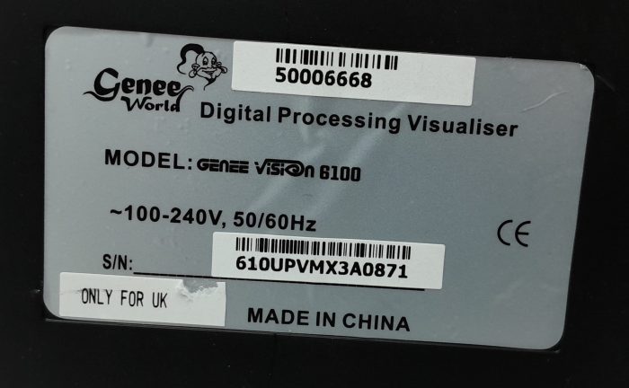 Genee Vision 6100 Digital Processing Visualiser Scanner - Image 3