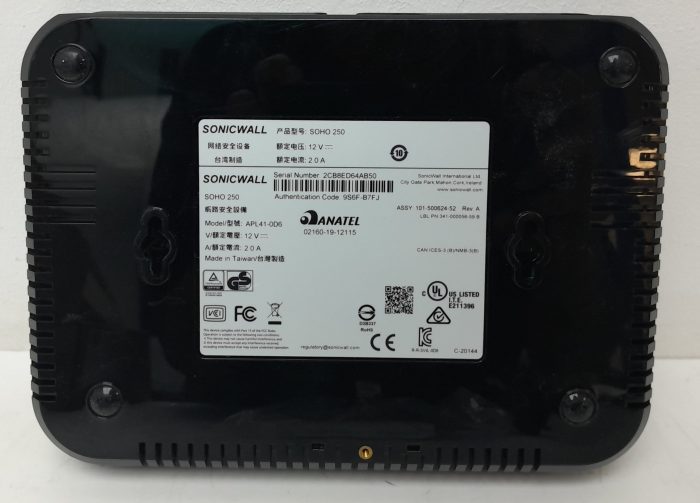 SonicWall Soho 250 APL41-0D6 Security Firewall - Image 3