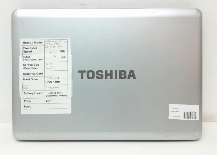 Toshiba Satellite Pro L450-13R - Celeron 900 2.2GHz - 2GB Ram - 15.6" - 250GB HDD - Windows 10 Home - Image 3