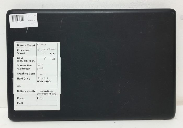 HP G56 - Celeron T3500 2.1GHz - 4GB RAM - 15.6" - 120GB SSD - Image 3