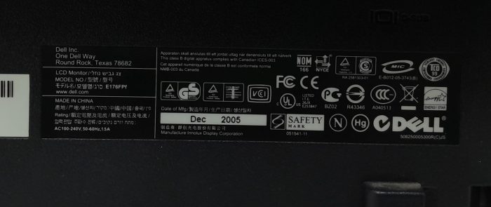 Dell E176FPf 17" VGA LCD Monitor - Image 3