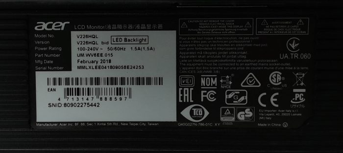 Acer V226HQL 21.5 VGA HDMI DVI LED Backlight LCD Monitor - Image 3