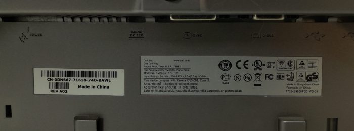 Dell 1707FPt 17" DVI VGA Flat Panel Monitor - Image 3