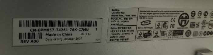 Dell 1708FPb 17" DVI VGA Monitor - Image 3