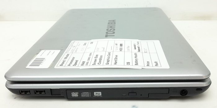 Toshiba Satellite Pro L450-13R - Celeron 900 2.2GHz - 2GB Ram - 15.6" - 250GB HDD - Windows 10 Pro - Image 5