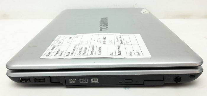 Toshiba Satellite Pro L450-17L - Celeron 900 @ 2.2GHz - 2GB Ram - 15.6" - 120GB SSD - Windows 10 Pro - Image 6