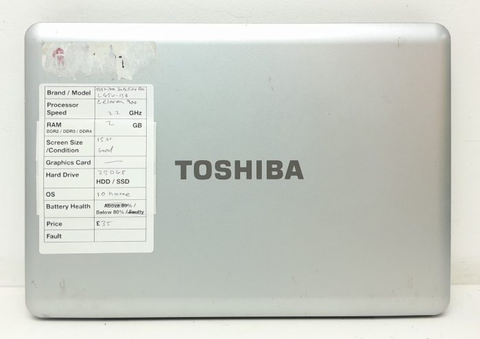 Toshiba Satellite Pro L450-13R - Celeron 900 2.2GHz - 2GB Ram - 15.6" - 250GB HDD - Windows 10 Home - Image 3