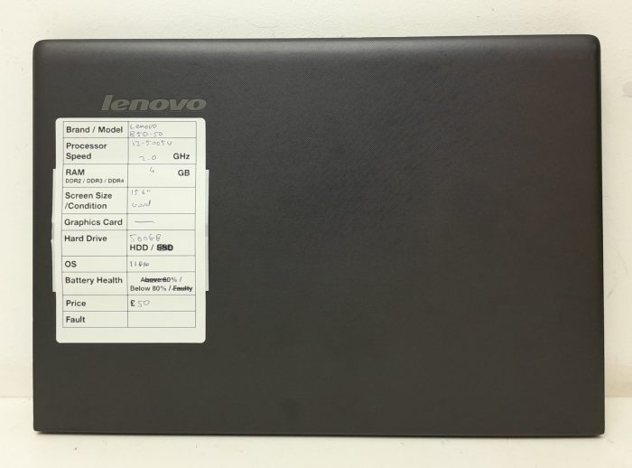 Lenovo B50-50 80S2 - i3-5005U 2.0GHz - 4GB Ram - 15.6" - 500GB HDD - Windows 11 Pro - Image 3