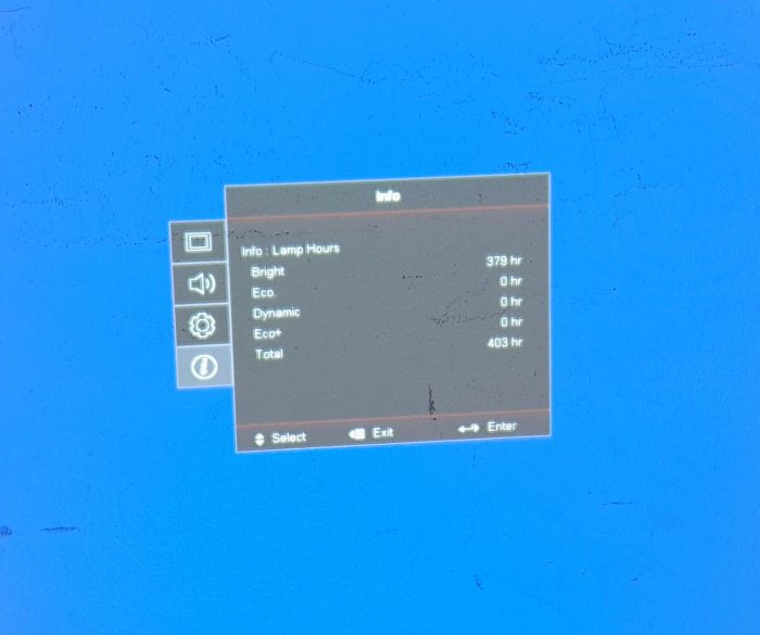 Optoma DAEHSSG HDMI VGA DLP Projector 403 Lamp Hours Used - Image 2