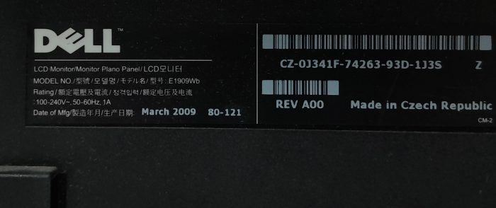 Dell E1909Wb 19" DVI VGA LCD Monitor - Image 3