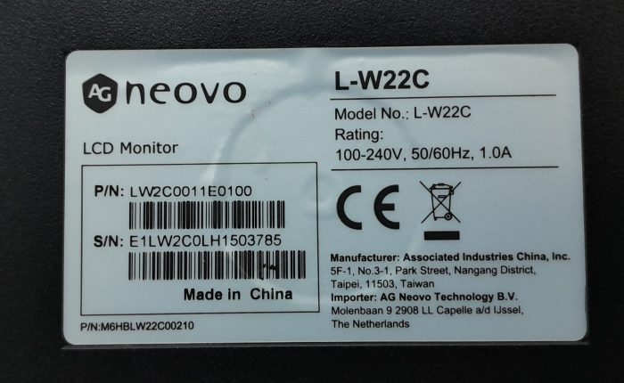 Neovo L-W22C 21.5" HDMI VGA LCD Monitor - Image 3