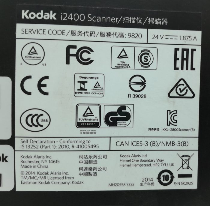 Kodak i2400 Document Scanner - Image 3