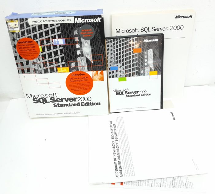 Microsoft SQL Server 2000 Standard Edition With Service Pack 3a & Reporting Services Software CDs - Image 3