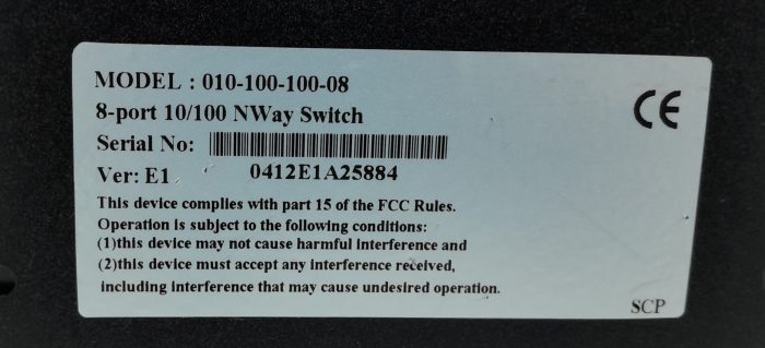 Networx 010-100-100-08 8-Port 10/100 Nway Ethernet Switch - Image 3