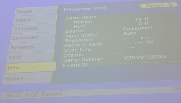 Epson EB-670 H747B HDMI VGA LCD Projector 19 Lamp Hours Used - Image 2