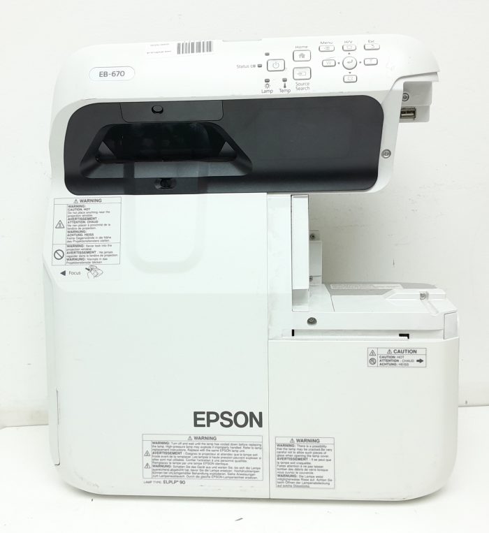 Epson EB-670 H747B HDMI VGA LCD Projector 19 Lamp Hours Used - Image 6