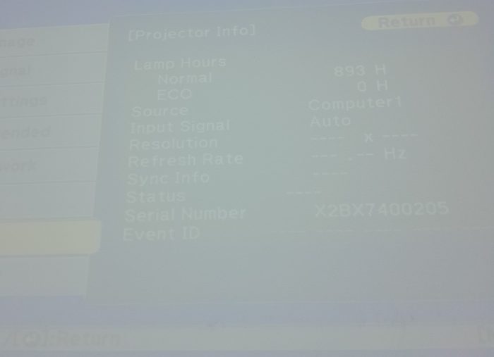 Epson EB-670 H747B HDMI VGA LCD Projector 893 Lamp Hours Used - Image 2