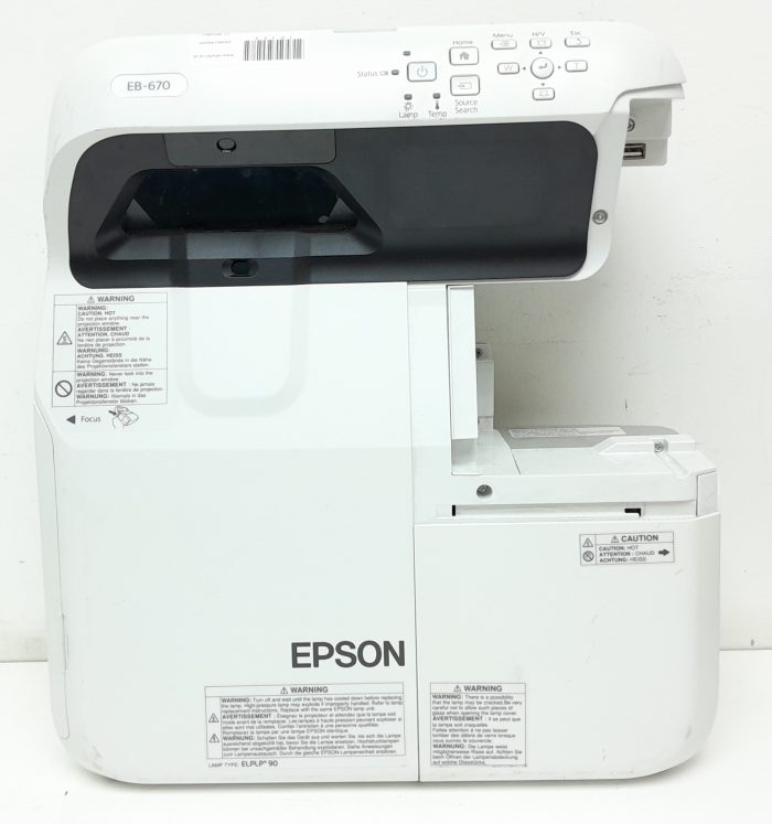 Epson EB-670 H747B HDMI VGA LCD Projector 893 Lamp Hours Used - Image 6