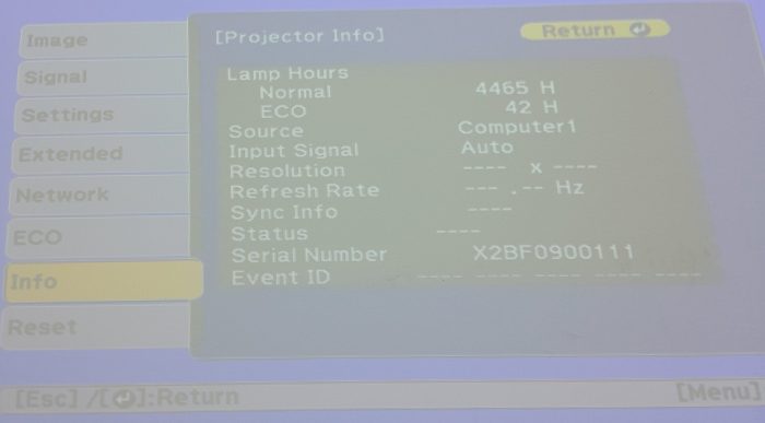 Epson EB-680 H746B HDMI VGA LCD Projector 4507 Lamp Hours Used - Image 2