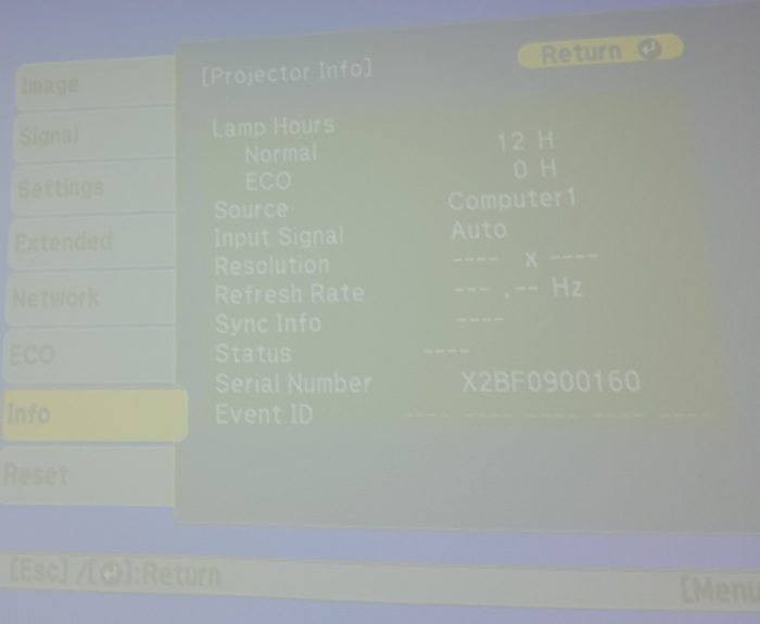 Epson EB-680 H746B HDMI VGA LCD Projector 12 Lamp Hours Used - Image 2