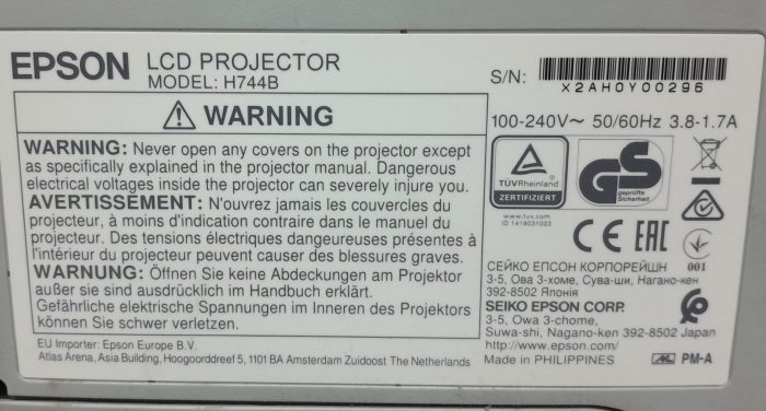 Epson EB-685W H744B HDMI VGA LCD Projector 3212 Lamp Hours Used - Image 3