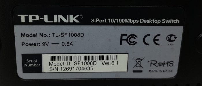 Joblot2x TP-Link TL-SF1008D Ver 6.1 & Ver 10 - 8-Port 10/100Mbps Desktop Switch - Image 4