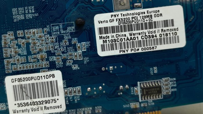 PNY Verto GF FX5200 128MB DDR PCI Graphics Card - Image 3