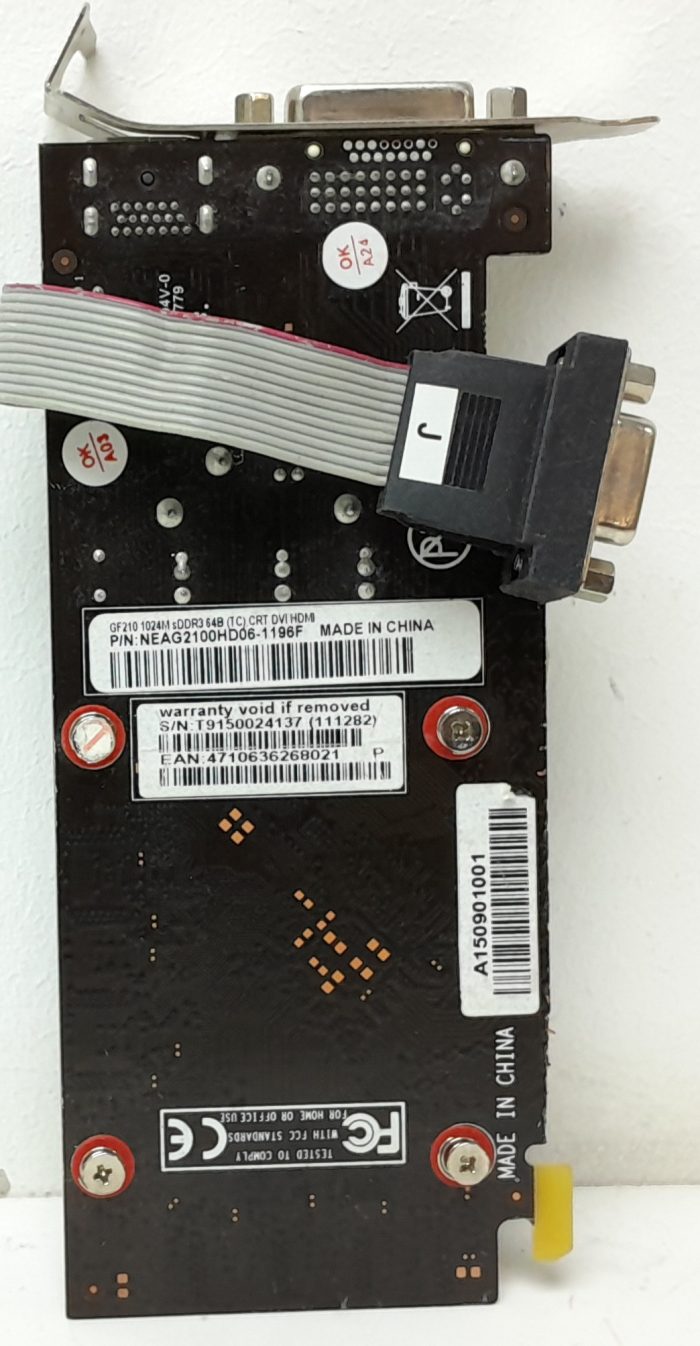 NEAG2100HD06-1196F GF210 1024M sDDR3 64B (TC) CRT DVI HDMI Graphics Card - Image 4