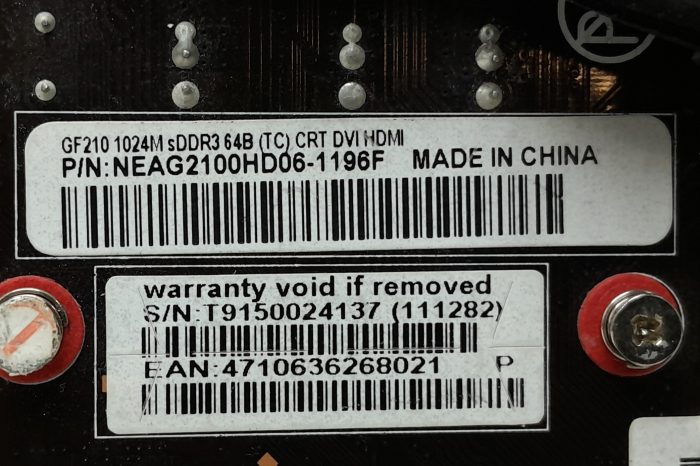 NEAG2100HD06-1196F GF210 1024M sDDR3 64B (TC) CRT DVI HDMI Graphics Card - Image 3