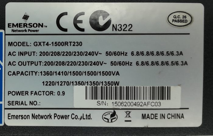 Emerson GXT4-1500RT230 UPS - Image 3